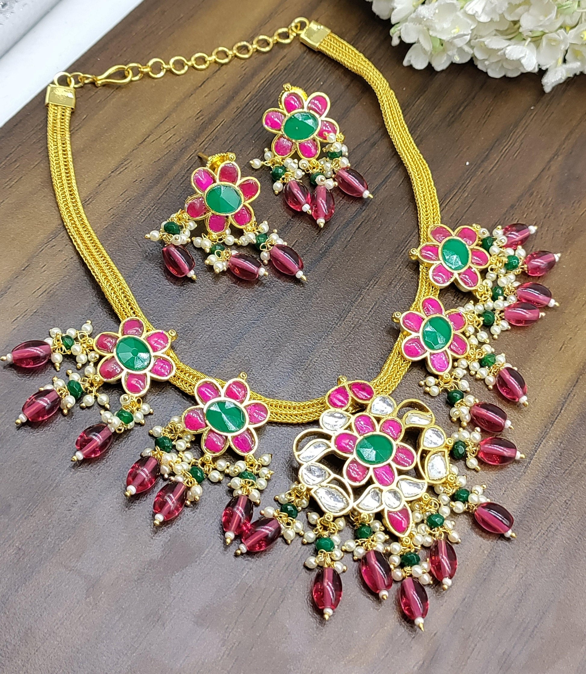 Pachi kundan necklace sku 2078 - rchiecreation