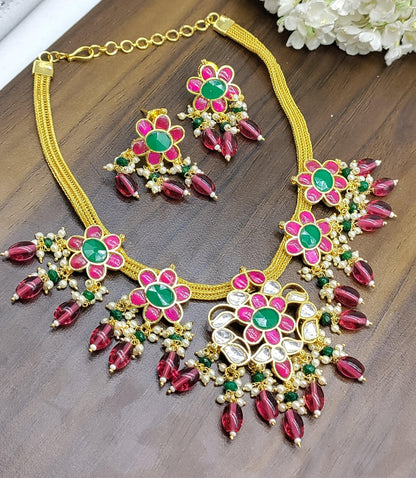 Pachi kundan necklace sku 2078 - rchiecreation