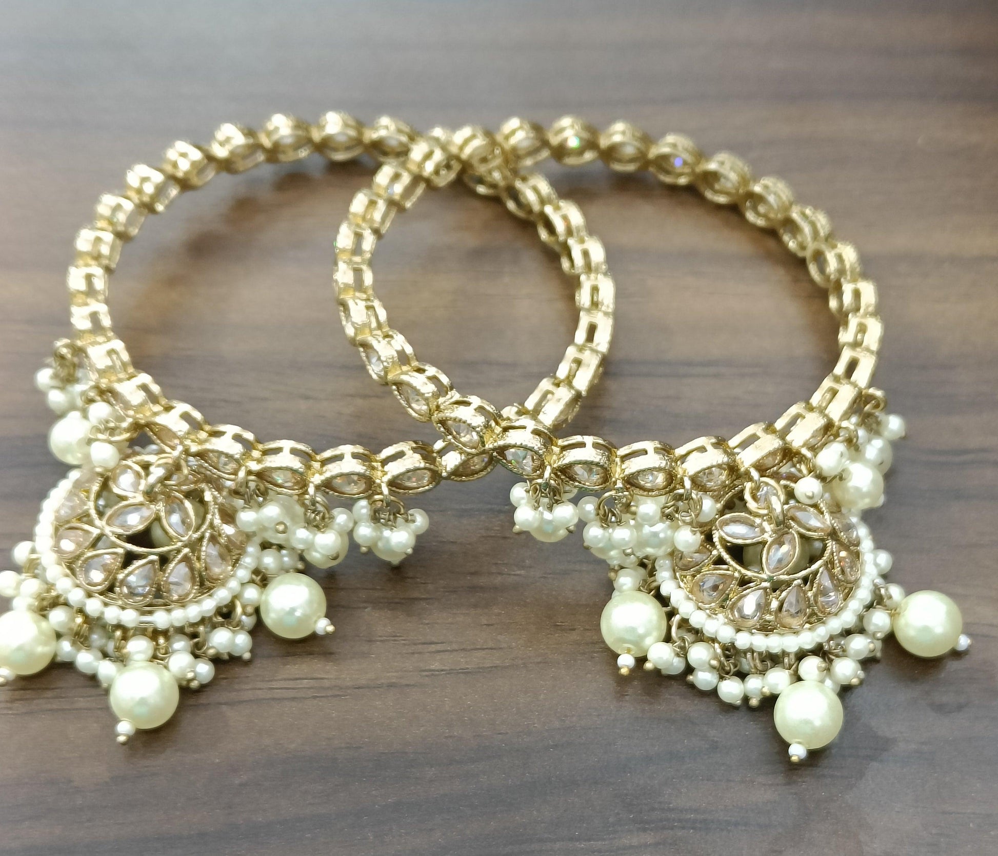 Pearl Jhumki Bangles Sku-8885 F1 - rchiecreation