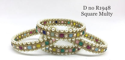 Pearl Polki Bangles Sku- 1948 F1 - rchiecreation