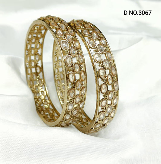 Polki Bangles Sku -3067- F1 - rchiecreation