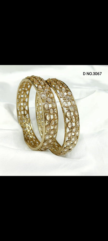 Polki Bangles Sku -3067- F1 - rchiecreation