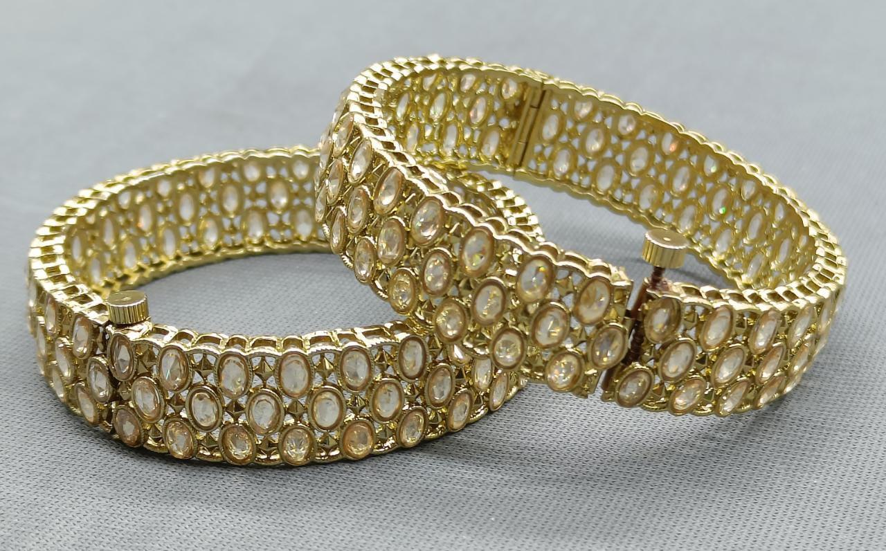 Polki Bangles Sku 8243 F1 - rchiecreation