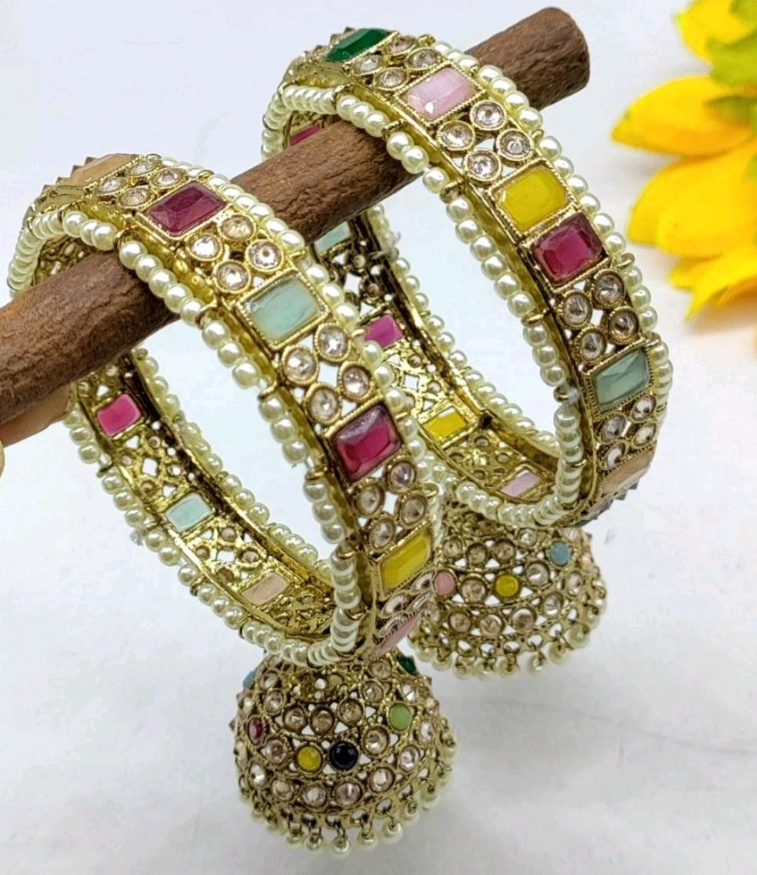 Polki Bangles Sku-8770 F1 - rchiecreation