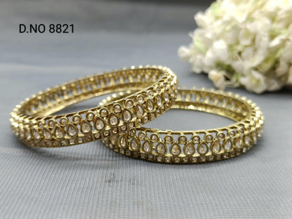 Polki Bangles Sku 8821F3 - rchiecreation