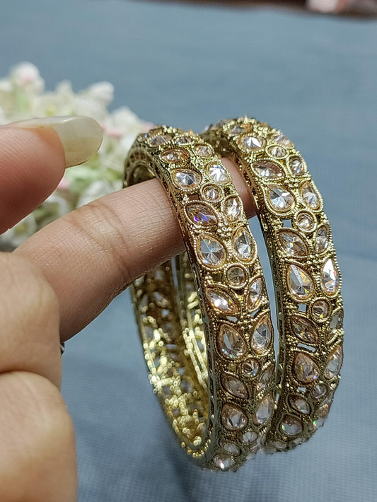 Polki Bangles Sku-8946-F1 - rchiecreation