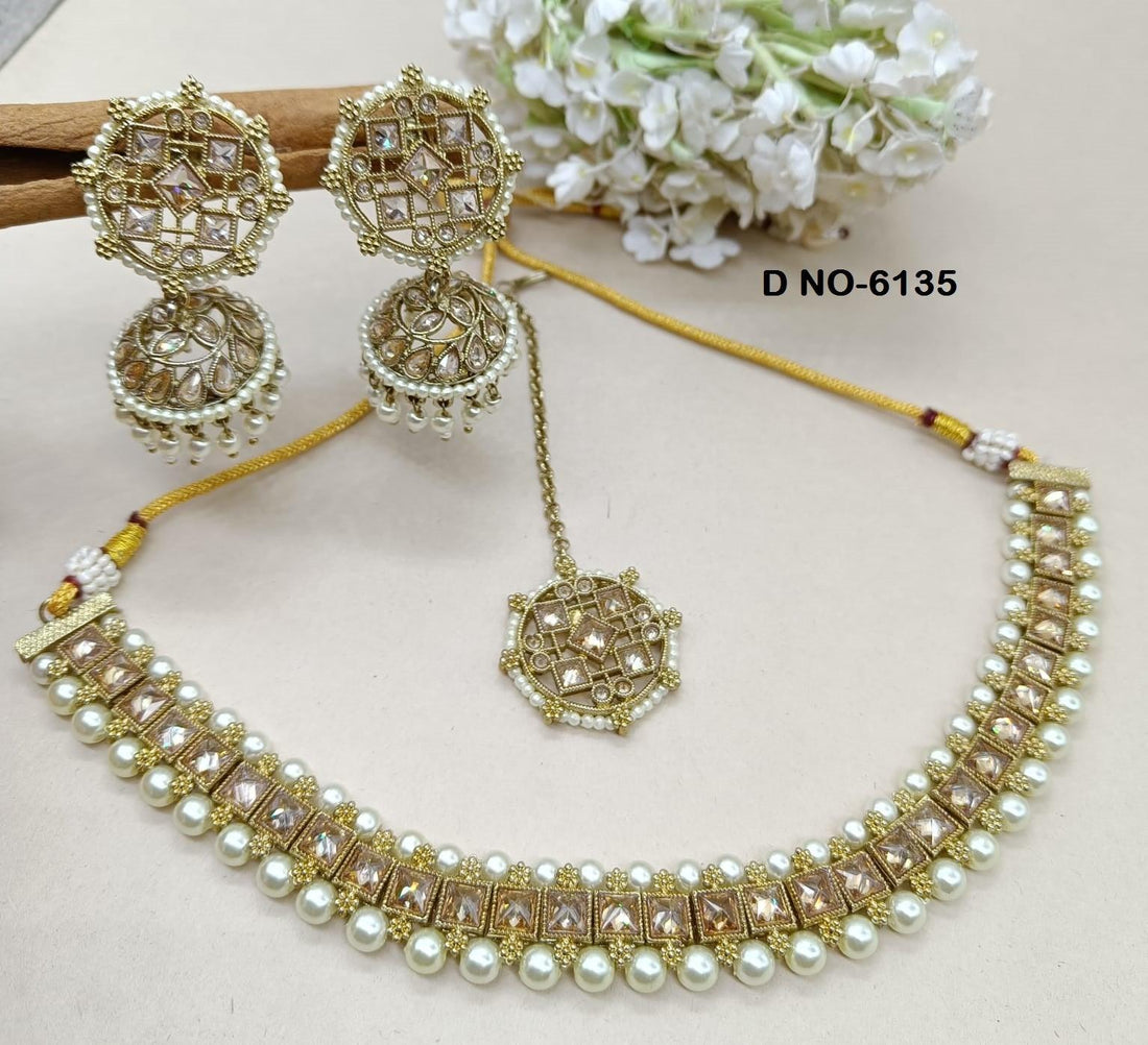 Polki Choker Mehandi Set Sku-6135 B4 - rchiecreation