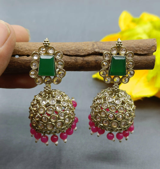 Polki Earring jhumki Sku -795 A4 - rchiecreation