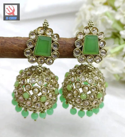 Polki Earring jhumki Sku -795 A4 - rchiecreation