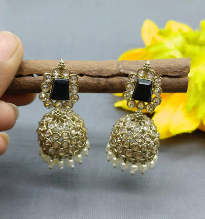 Polki Earring jhumki Sku -795 A4 - rchiecreation