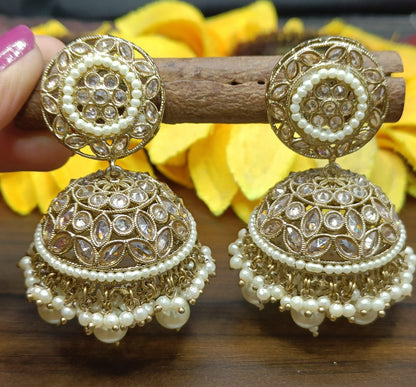 Polki Earring Jhumki Sku-814 A3 - rchiecreation