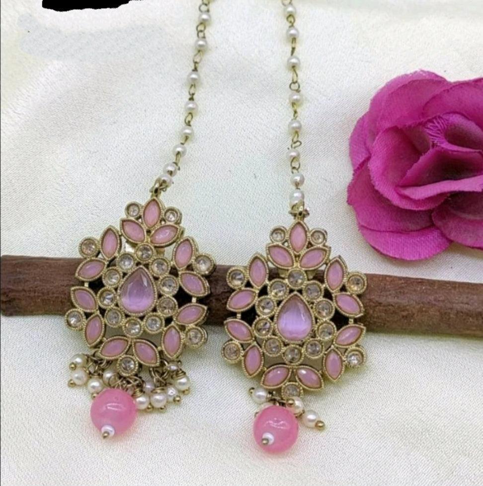 Polki Earring Mehndi Sku-330 E3 - rchiecreation