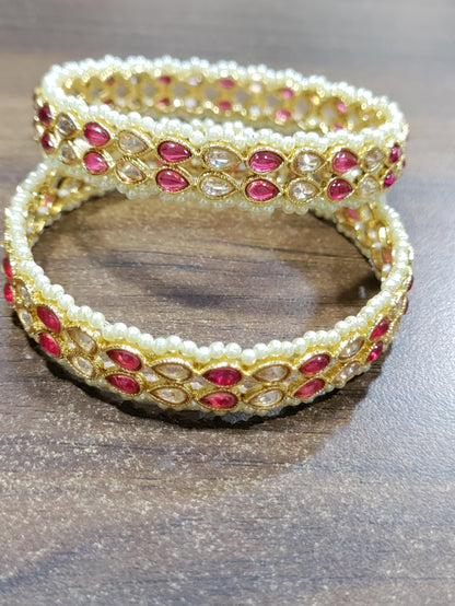 Polki Golden Bangles Sku_8550 F1 - rchiecreation