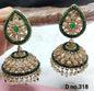 Polki Jhumki Mehndi Earring Sku_318 A4 - rchiecreation