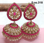 Polki Jhumki Mehndi Earring Sku_318 A4 - rchiecreation