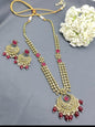 Polki Long Necklace Mehndi Set Sku- 5670 B3 - rchiecreation