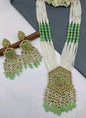 Polki Long Necklace Mehndi Set Sku-5978 B3 - rchiecreation