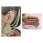 Polki Mehndi Bahubali Earring Sku-756 A2 - rchiecreation