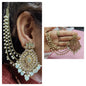 Polki Mehndi Bahubali Earring Sku-756 A2 - rchiecreation