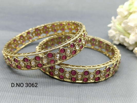 Polki Mendhi Bangles Sku-3062 F3 - rchiecreation