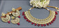 Polki Necklace Mehndi Mirror Set Sku-5912 B1 - rchiecreation