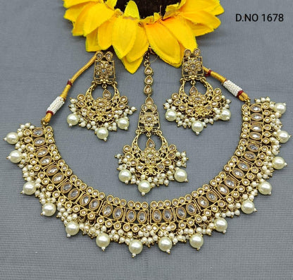 Polki Necklace Mehndi Set Sku-1678 B4 - rchiecreation