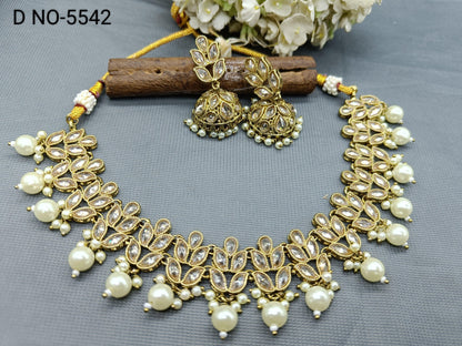 Polki Necklace Mehndi Set Sku-5542 B4 - rchiecreation