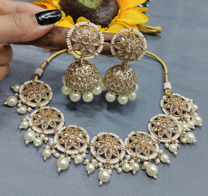 Polki Necklace Mehndi Set Sku-5778 B1 - rchiecreation