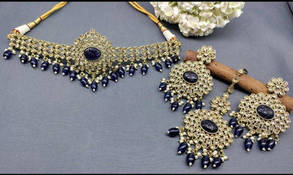 Polki Necklace Mehndi Set Sku-5812. B2 - rchiecreation