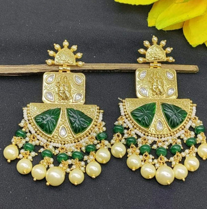 Tiyani Kundan Earring Sku -592 D2 - rchiecreation