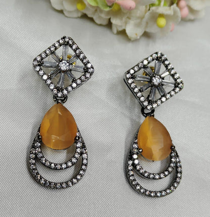 Victorian American Diamond Earrings Sku-821 - rchiecreation