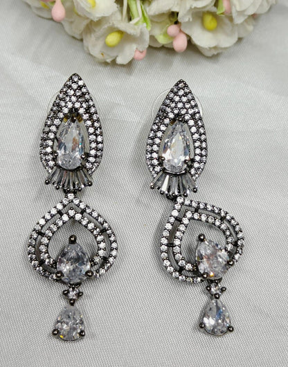 Victorian American Diamond Earrings Sku-822 C1 - rchiecreation